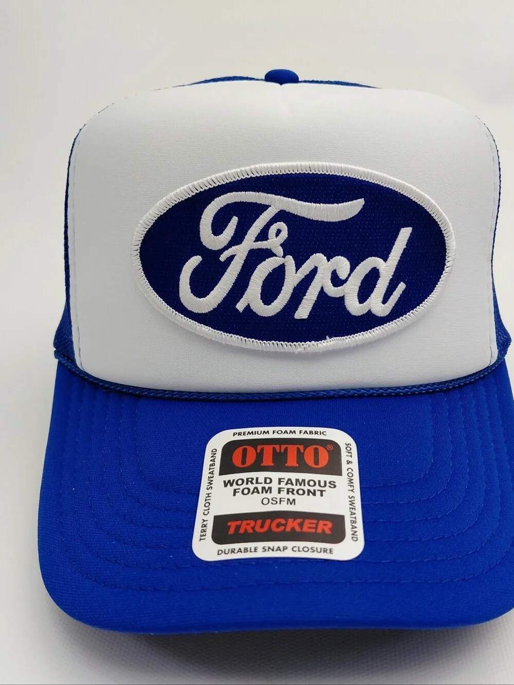 Ford Embroidered Patch Foam Trucker Cap Hat Mesh Snapback